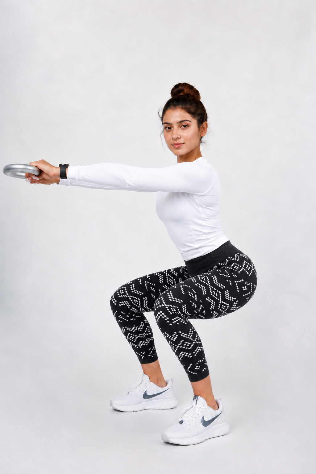 Seamless Medium Compression Leggings (Zig Zag Print)