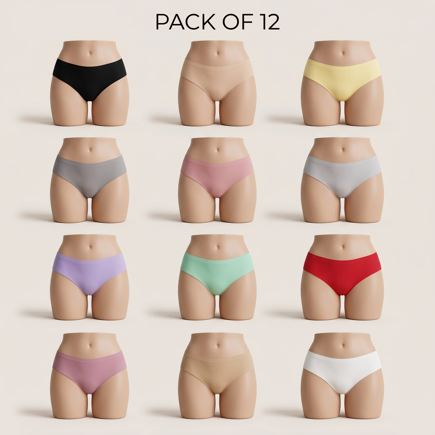 Seamless Underwear Pack of 12