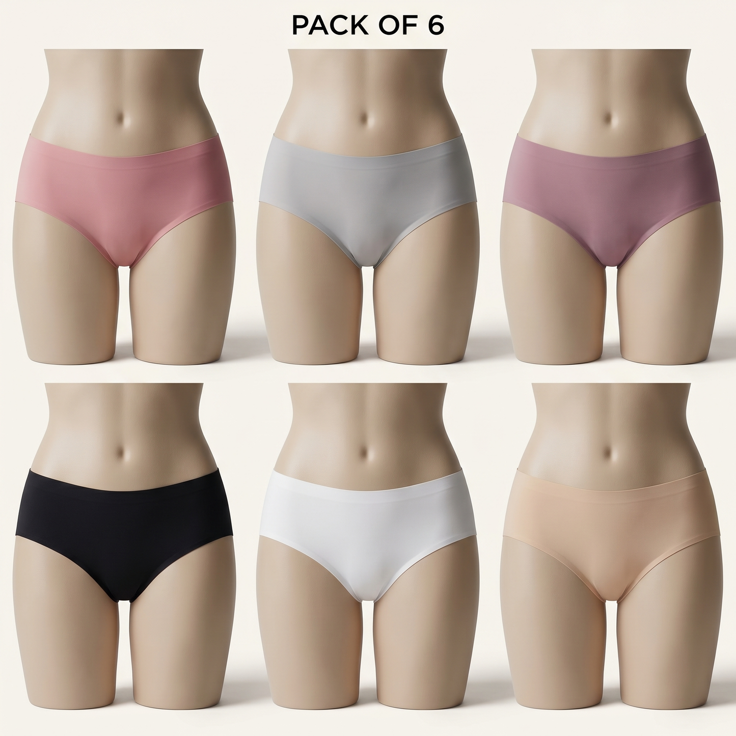 Seamless Underwear Pack of 6