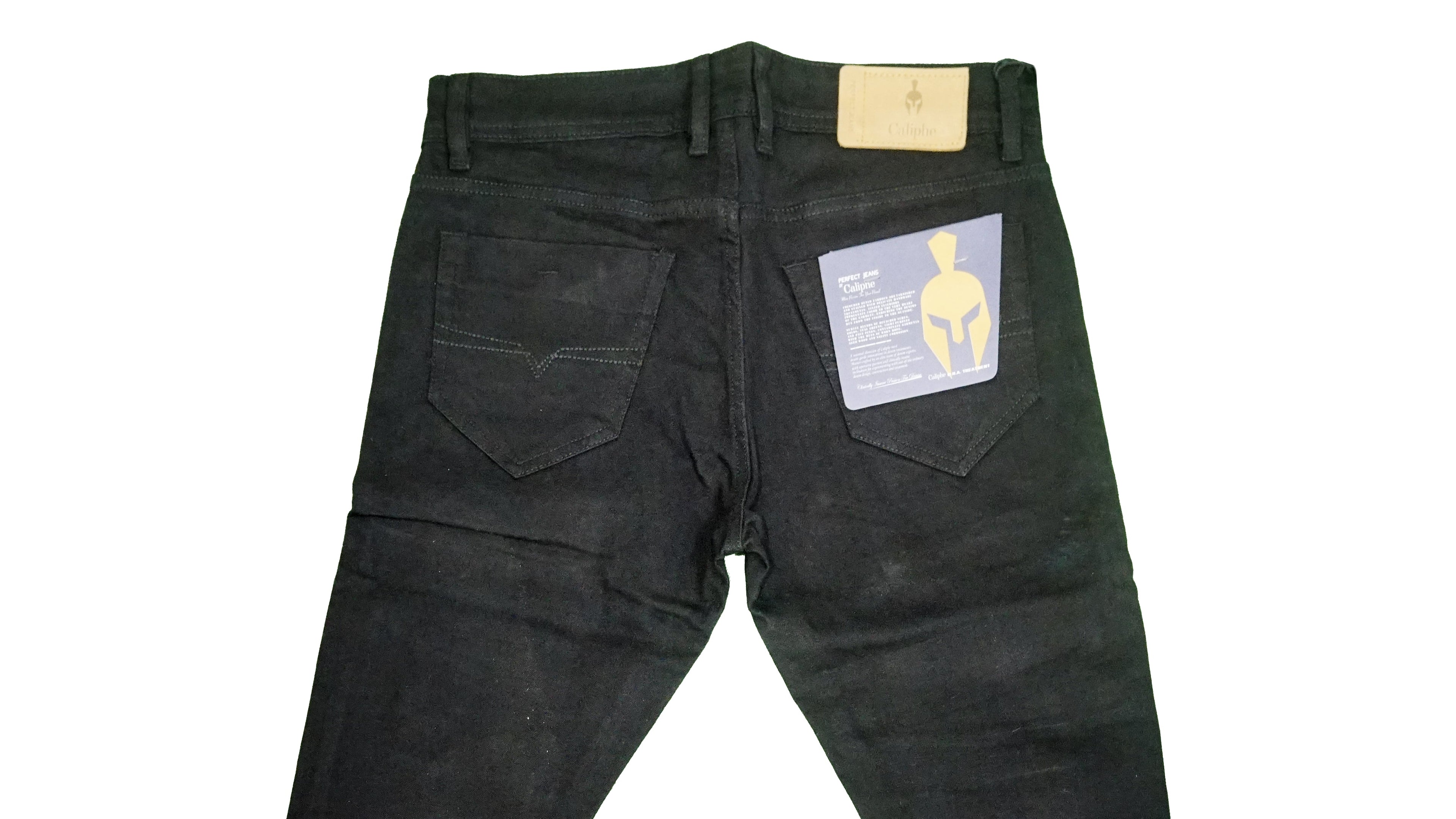 Caliphe Jet Black Jeans Skinny for Men