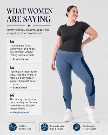 Caliphe Tummy Control & Body Shaping Compression Leggings