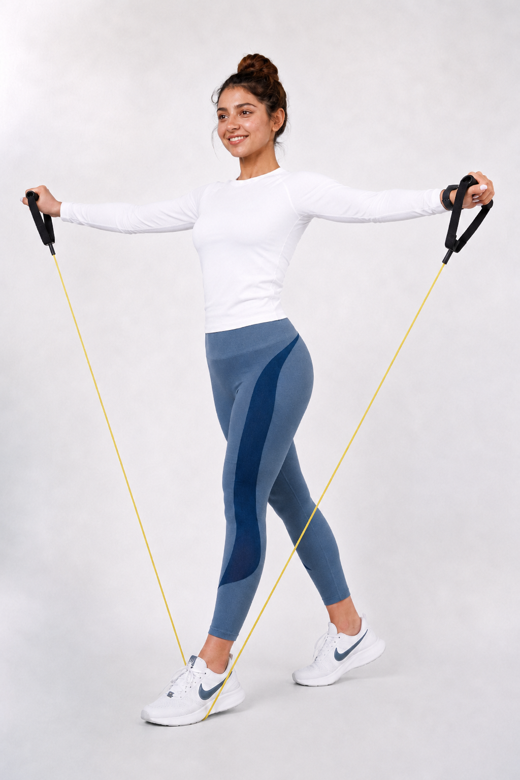 Blue Sculpt Seamless High Compression Leggings