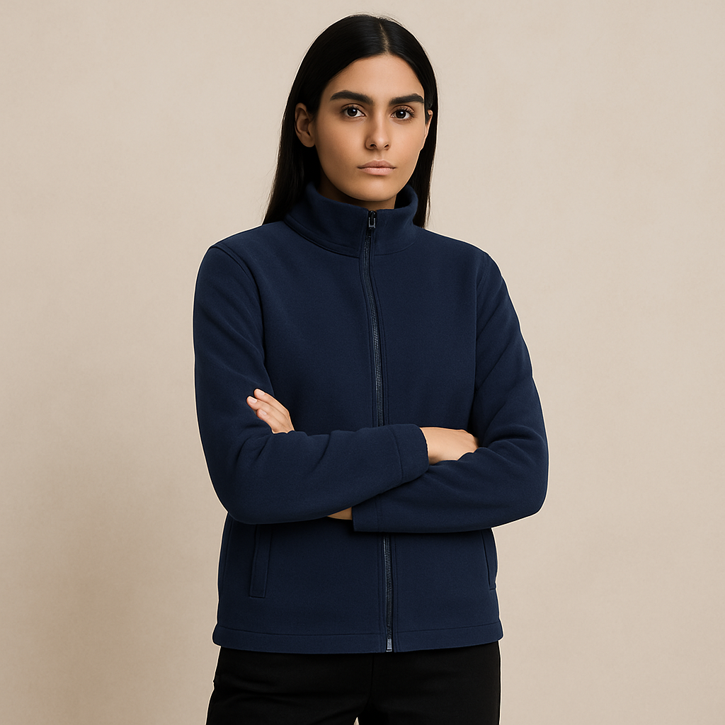 Uneek Classic Full Zip Polar Fleece Jacket - Navy