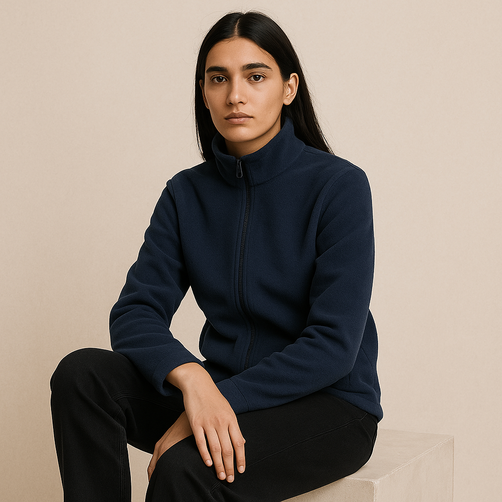 Uneek Classic Full Zip Polar Fleece Jacket - Navy