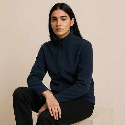 Uneek Classic Full Zip Polar Fleece Jacket - Navy