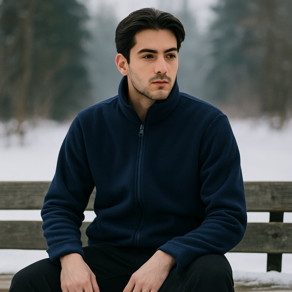 Uneek Classic Full Zip Polar Fleece Jacket - Navy