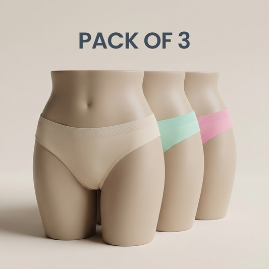 Pack of 3 - Women's Seamless Thong